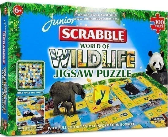 Scrabble Junior Wildlife Puzzle (100Pc)
