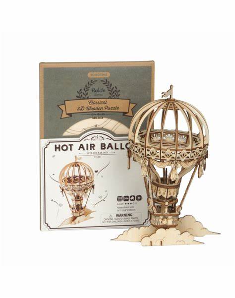 Hot Air Balloon 3D Wooden Puzzle (Robotime)