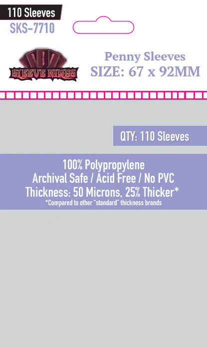 Sleeve Kings: Penny Sleeves  (67 x 92mm)